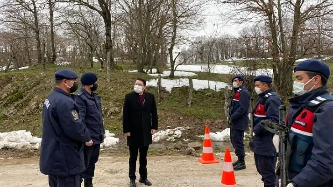 Kaymakam Göktaş karantina tedbirlerini yerinde inceledi