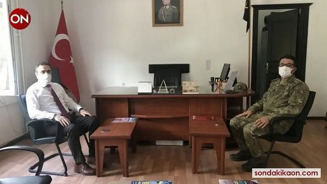 Kaymakam Memiş Garnizon Komutanlığını ziyaret etti
