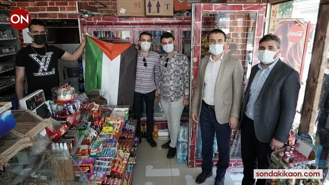 Kestel, Filistin bayraklarıyla donatıldı