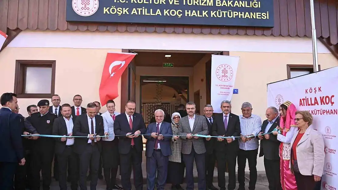 Köşk Atilla Koç İlçe Halk Kütüphanesi törenle hizmete açıldı