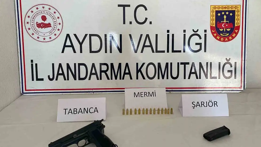 Köşk'te ruhsatsız tabanca ele geçirildi