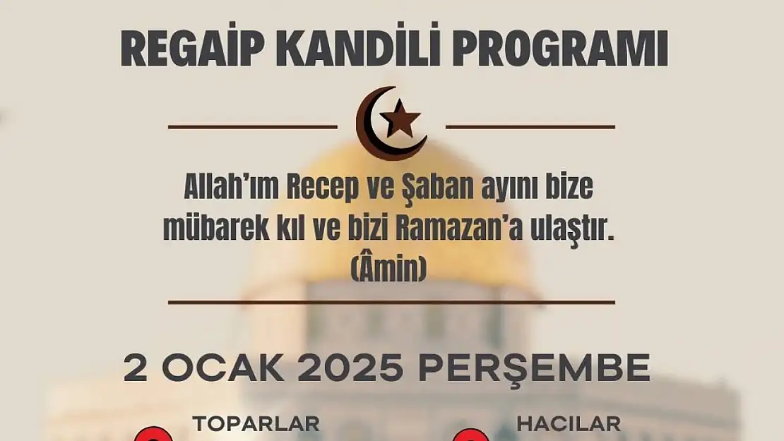 Köyceğiz'de Regaip Kandili nedeniyle programlar düzenlenecek