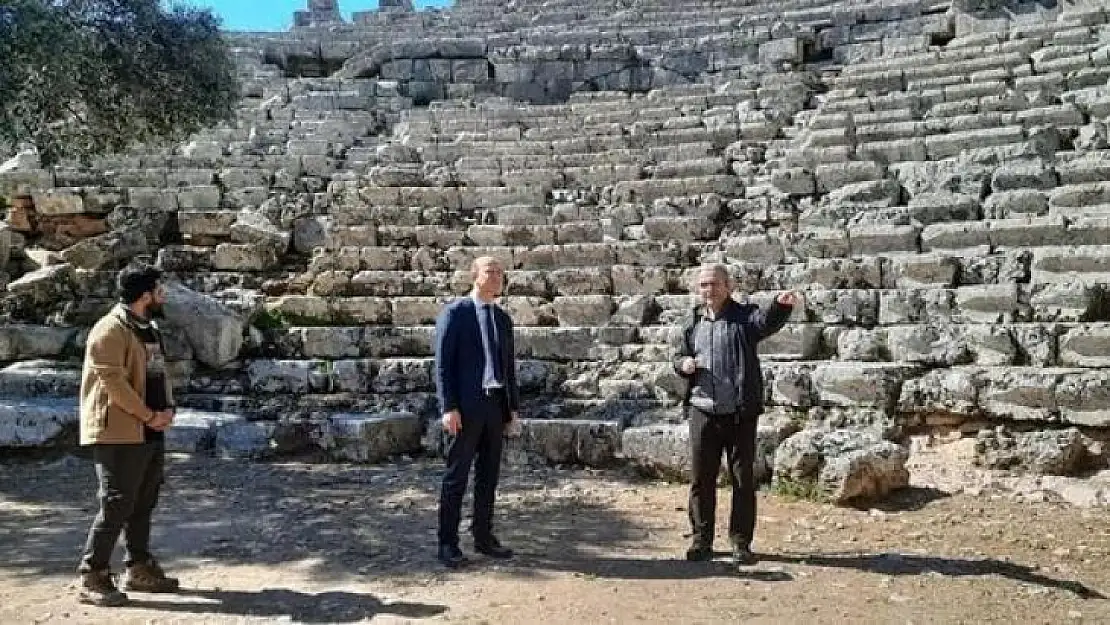 Köyceğiz Kaymakamı Maslak'tan Kaunos Antik kentini gezdi