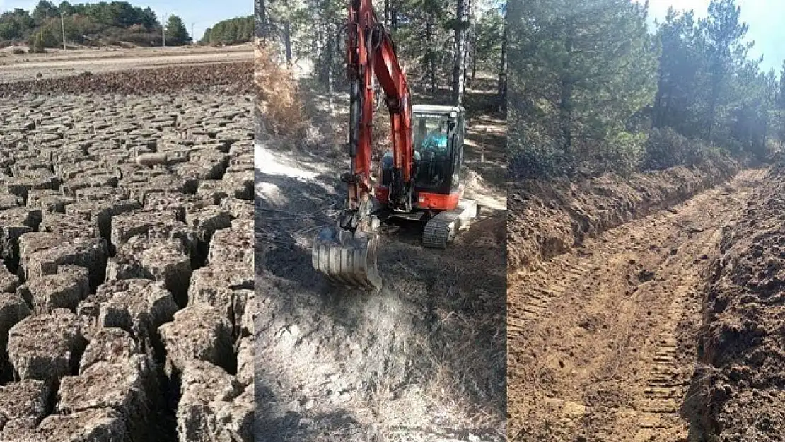 Kuruyan Yayla Gölünü besleyen kanalların bakımına başlandı