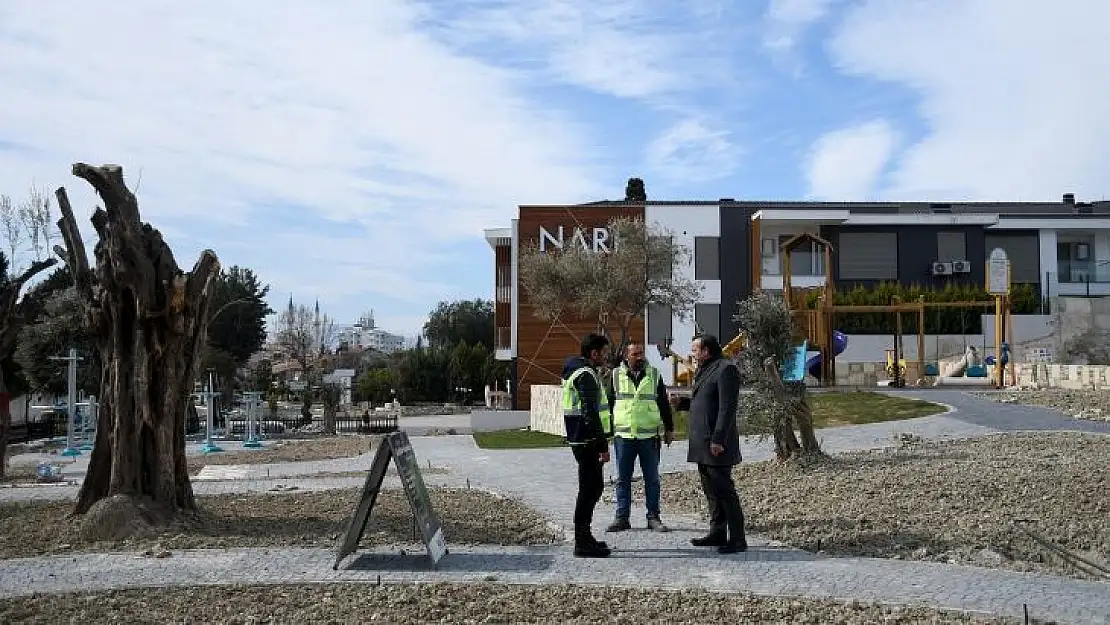 Kuşadası'nda futbol  temalı parkta sona yaklaşıldı