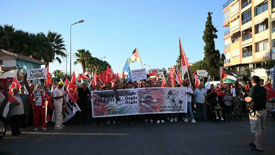 Kuşadası'ndan Gazze'ye destek yürüyüşü