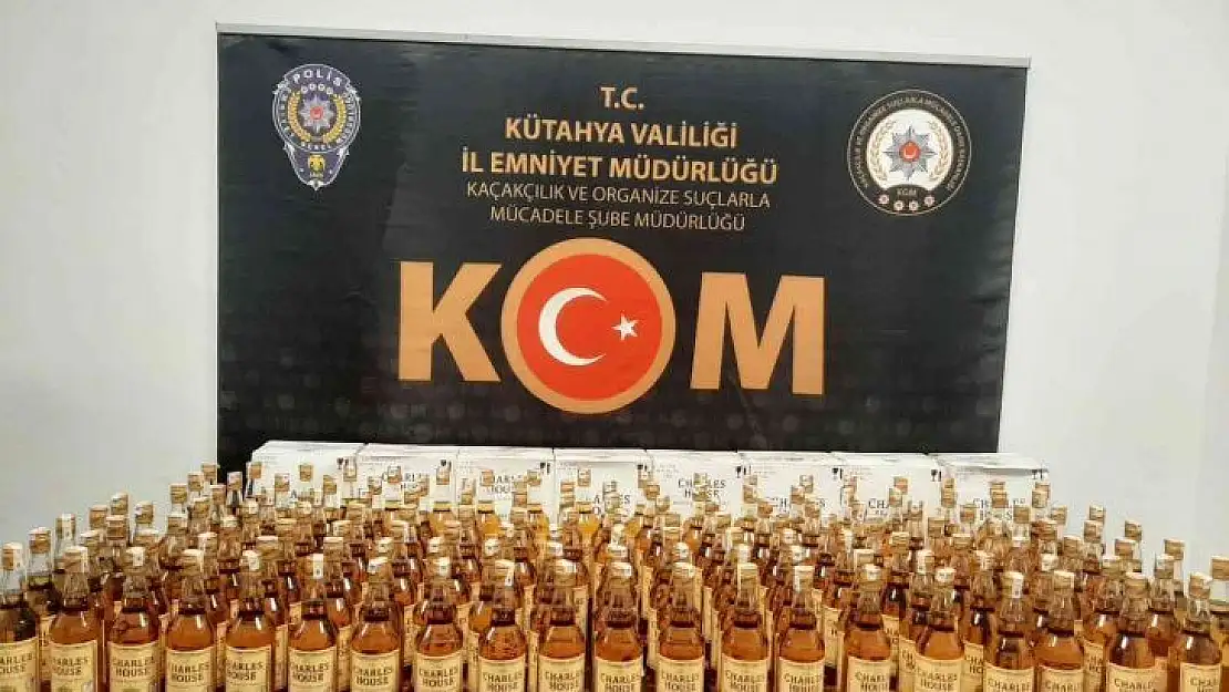 Kütahya'da 180 şişe kaçak içki ele geçirildi
