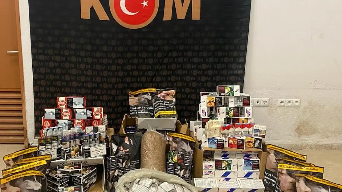 Kütahya'da 41 bin 700 adet dolu makaron ve kaçak tütün ele geçirildi