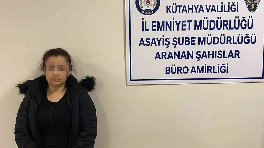Kütahya'da 62 yıl hapis cezası bulunan firari kadın yakalandı