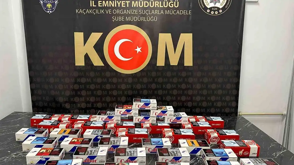 Kütahya'da 8 bin adet makaron ele geçirildi