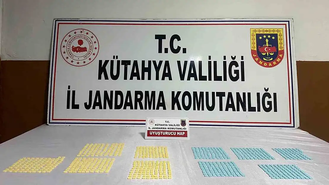 Kütahya'da 966 adet uyuşturucu hap ele geçirildi, 1 şüpheli tutuklandı