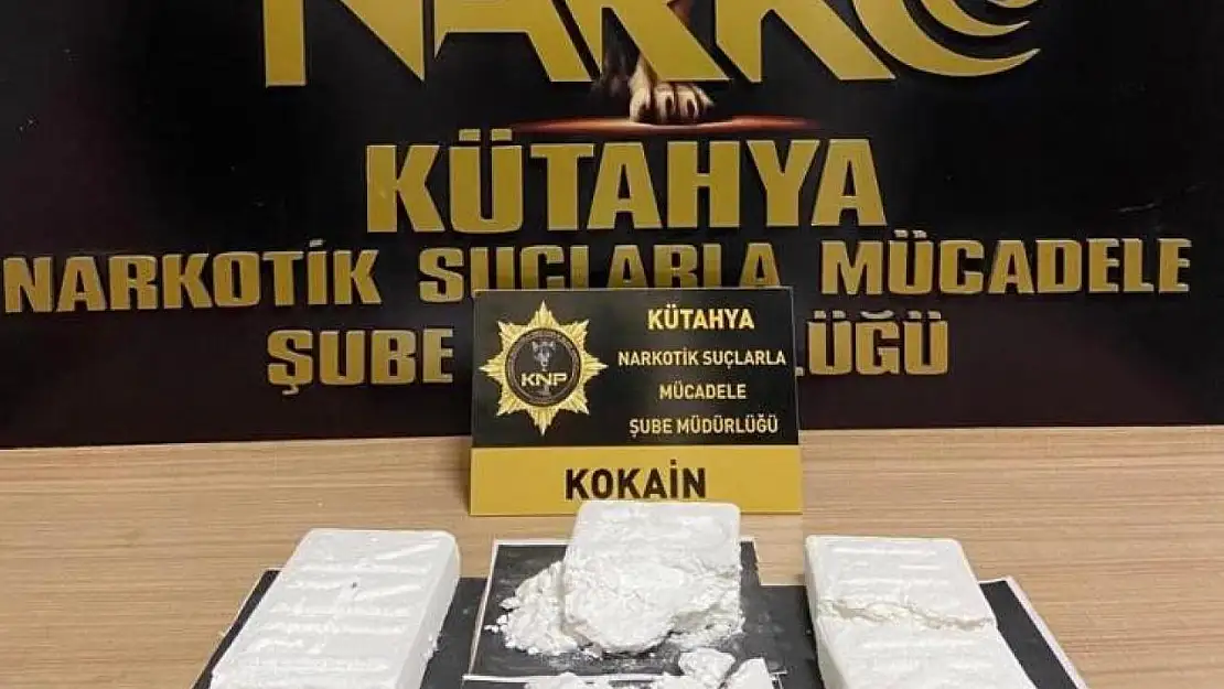 Kütahya'da aracında 3 bin 16 gram kokain ele geçirilen şahıs tutuklandı