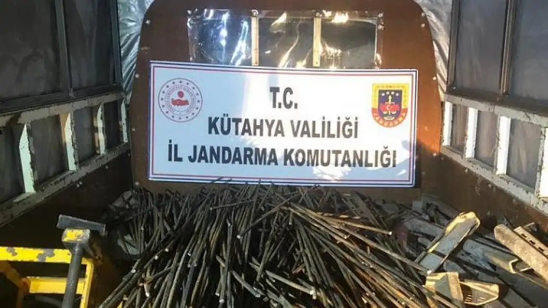 Kütahya'da inşaat malzemesi hırsızlığına 2 tutuklama