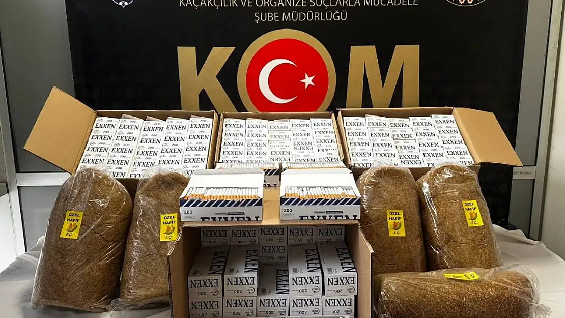 Kütahya'da Kaçak tütün operasyonu, 40 bin adet doldurulmuş makaron ele geçirildi