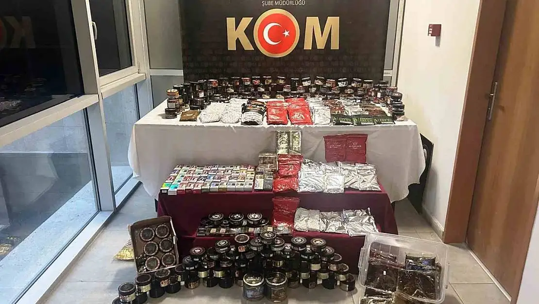 Kütahya'da kaçak tütün ve sigara operasyonu