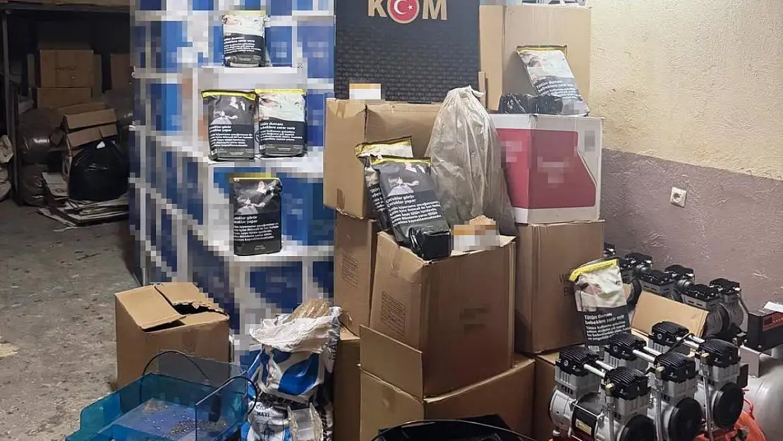 Kütahya'da piyasa değeri 2 milyon lira olan kaçak sigara ele geçirildi