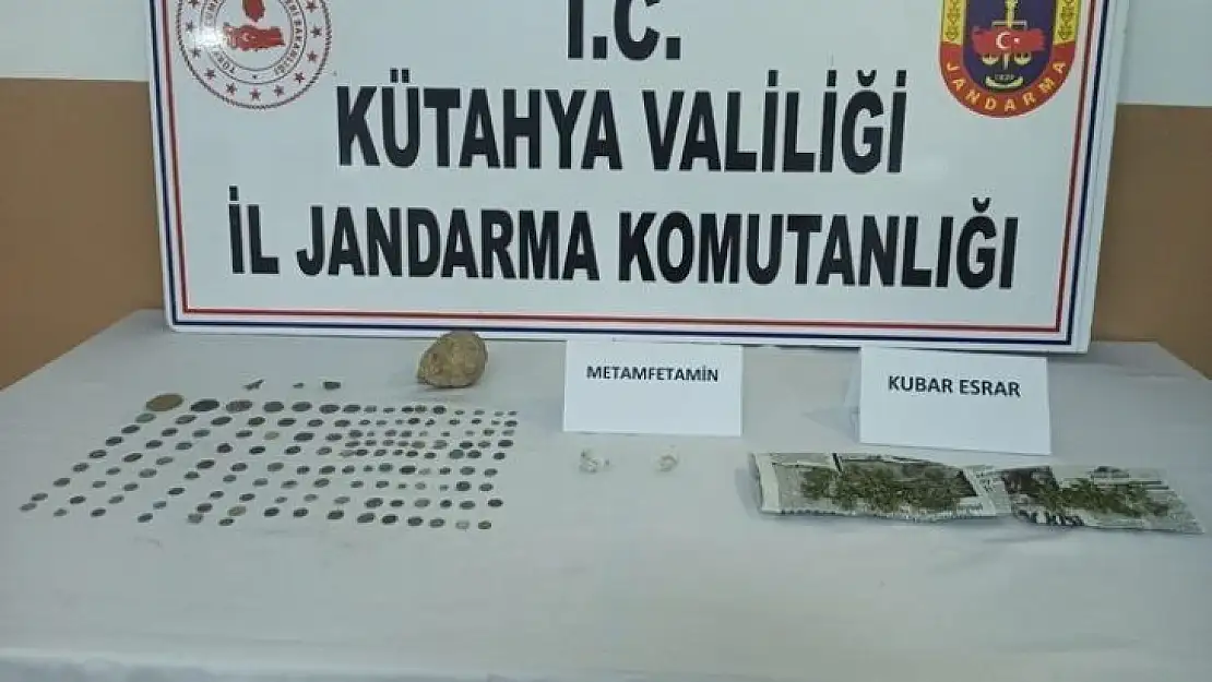 Kütahya'da tarihi eser ve uyuşturucu operasyonu: 1 gözaltı