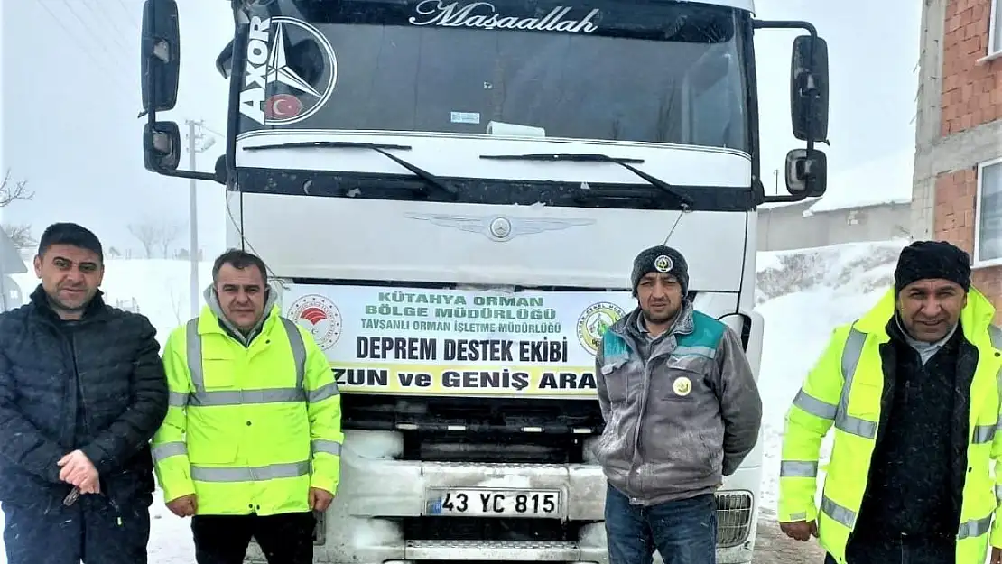 Kütahya OBM deprem bölgesine iş makinesi ve personel gönderdi