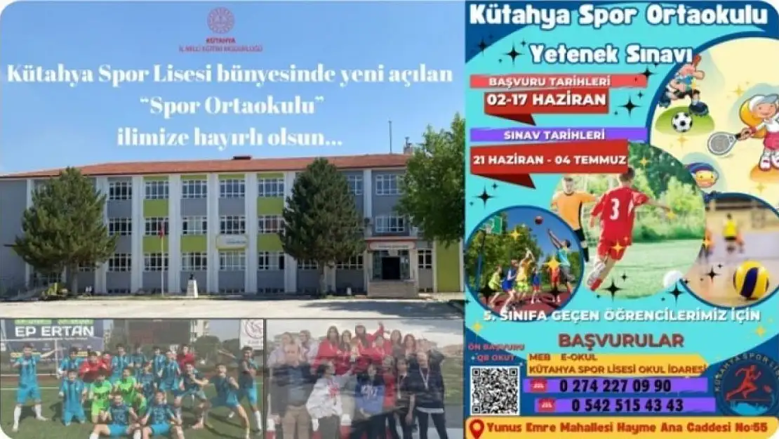 Kütahya'ya da spor ortaokulu açılıyor
