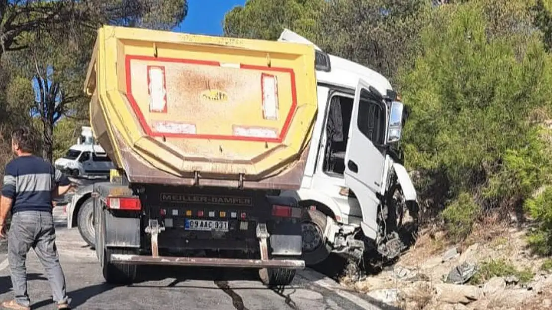 Labranda yolunda tır kazası: 1 yaralı