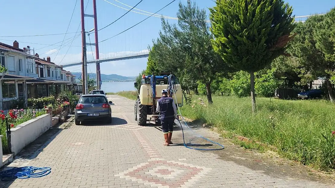 Lapseki'de kene ve haşere ilaçlama çalışmaları gerçekleştirildi