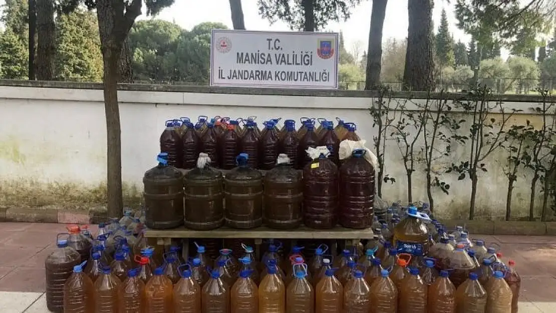 Manisa'da bin 73 litre sahte içki ele geçirildi