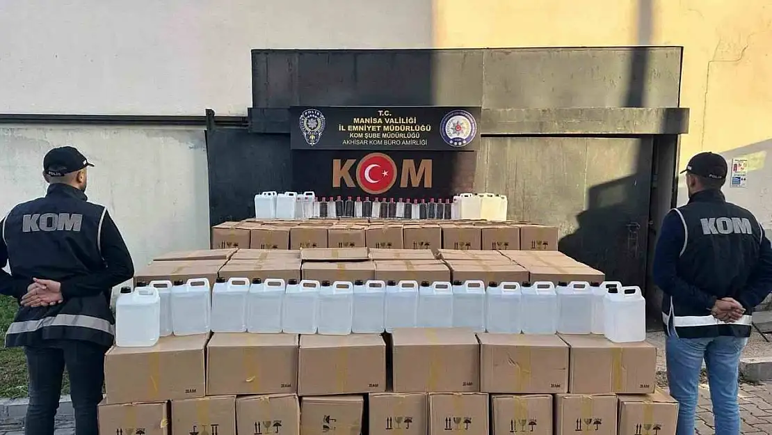 Manisa'da binlerce litre kaçak alkol ele geçirildi