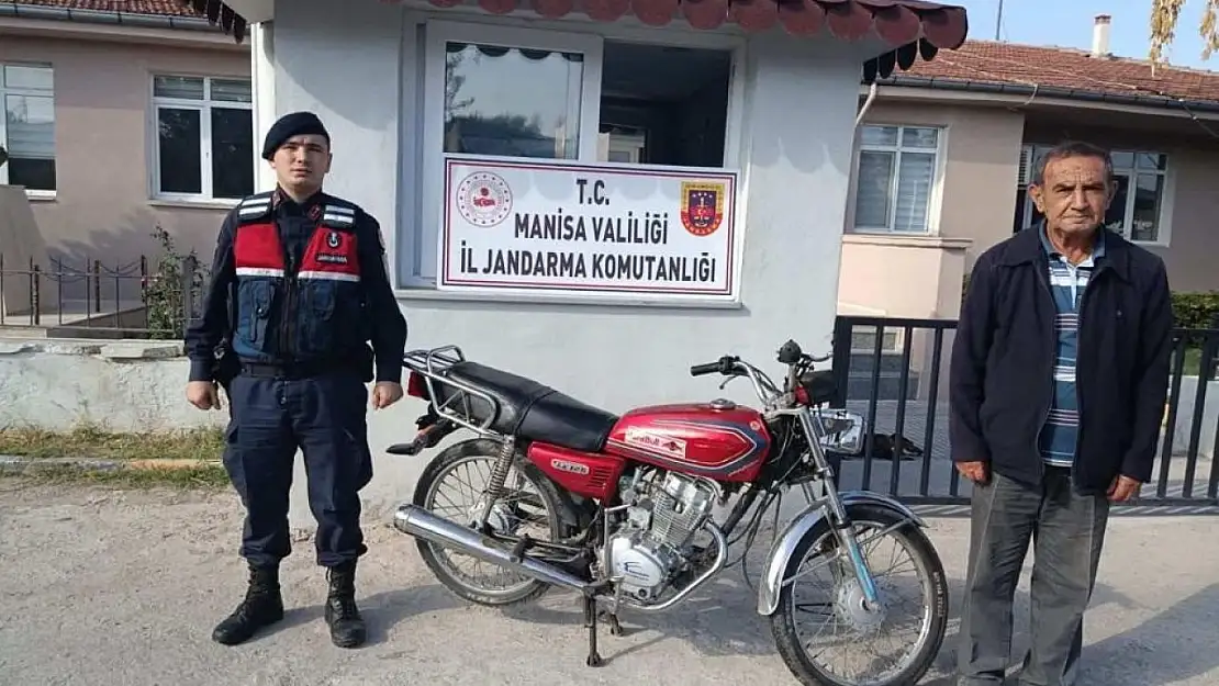 Manisa'da çalınan motosikleti jandarma buldu