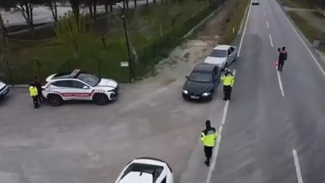 Manisa'da havadan destekli trafik denetimi