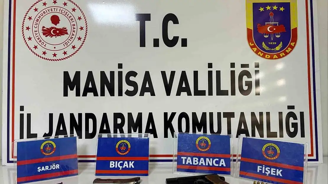 Manisa'da şüpheliden el yapımı tabanca çıktı