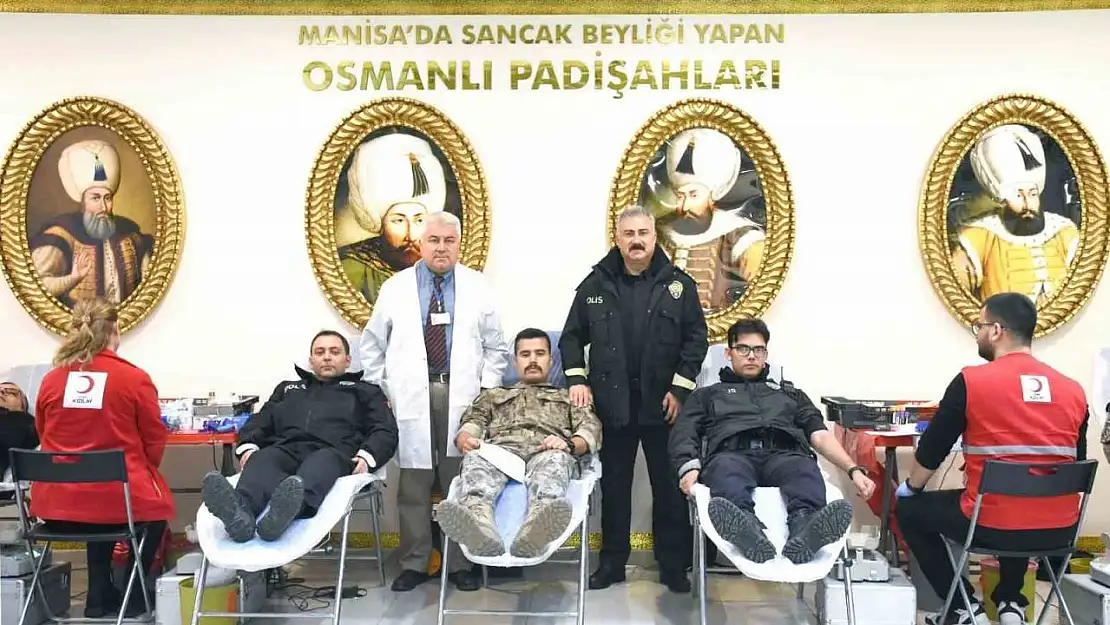 Manisa Emniyetinden kan bağışına destek