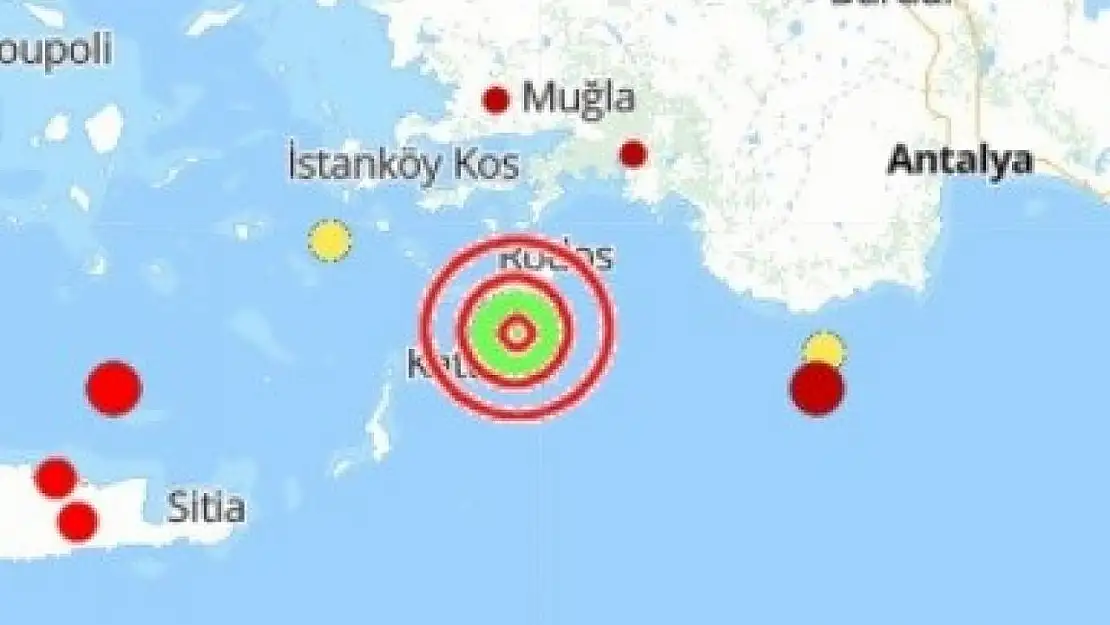 Marmaris açıklarında 4.7 büyüklüğünde deprem
