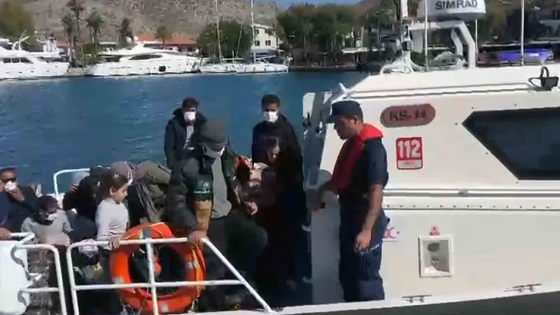 Marmaris'te 5'i çocuk 20 düzensiz göçmen yakalandı