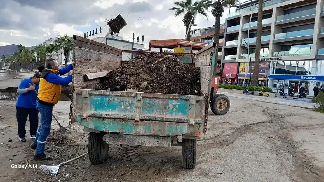 Marmaris'te fırtına temizliği