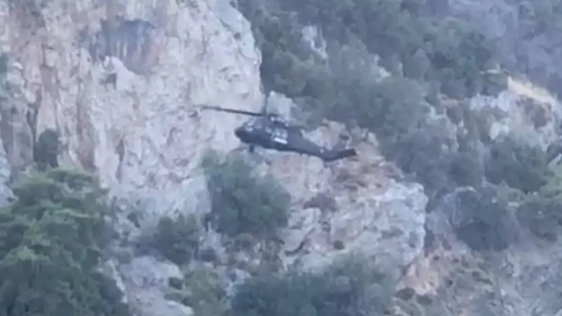 Marmaris'te kayıp kadının cansız bedeni helikopter ile adli tıp kurumuna sevk edildi