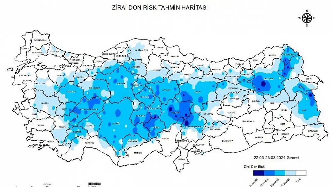 Meteoroloji Denizli için zirai don uyarısı verdi