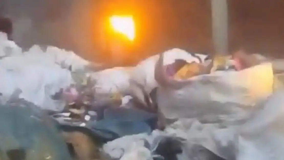 Metruk binada çıkan yangın geri dönüşüm malzemelerine sıçramadan söndürüldü