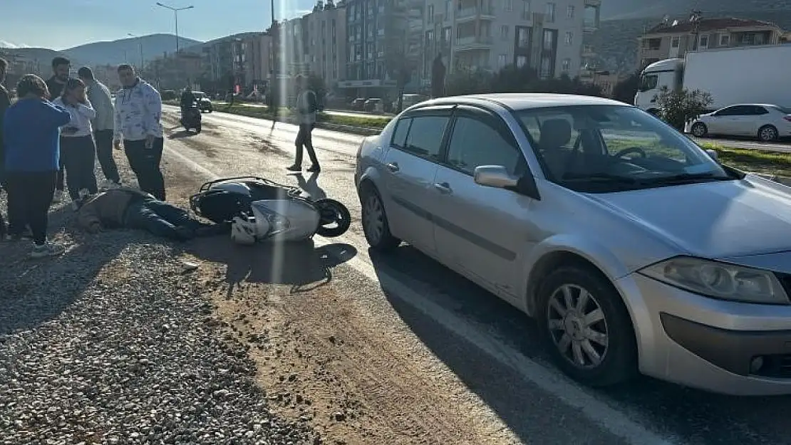 Milas'ta otomobil ile motosiklet çarpıştı: 1 yaralı