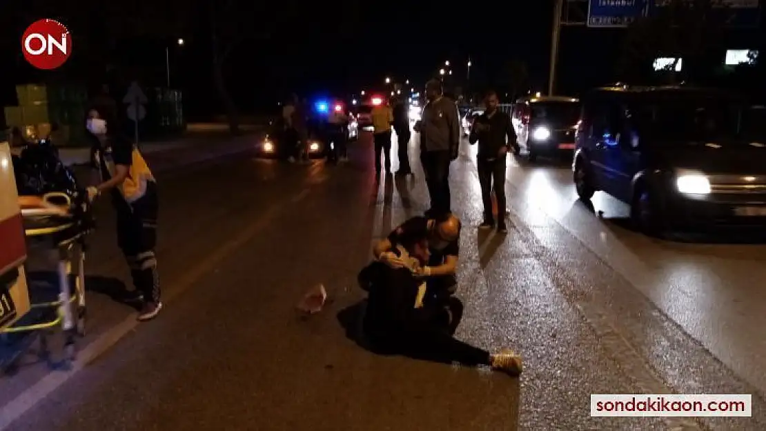Motosikletli kadın ölümden döndü