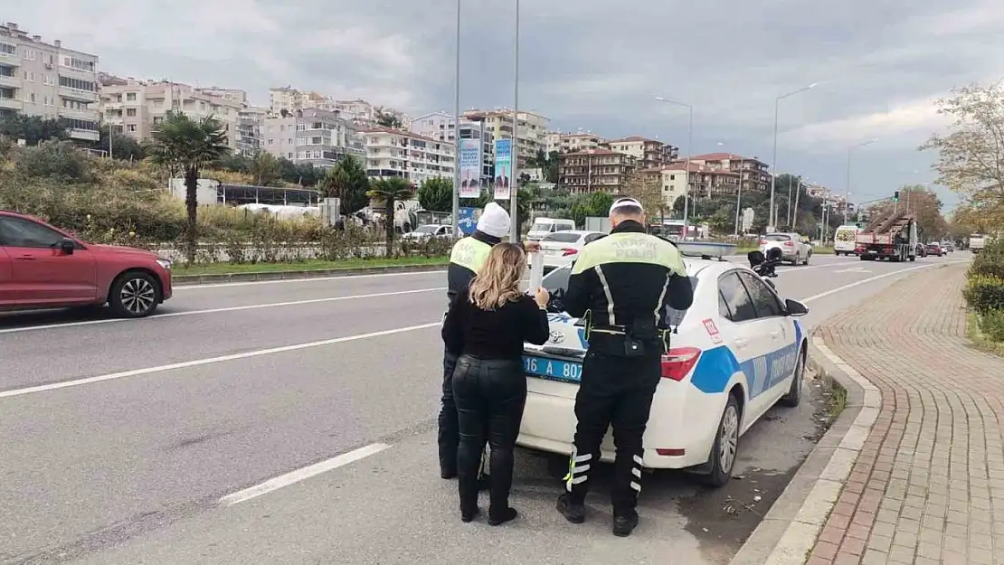 Mudanya'da hız yapan sürücülere ceza yazıldı