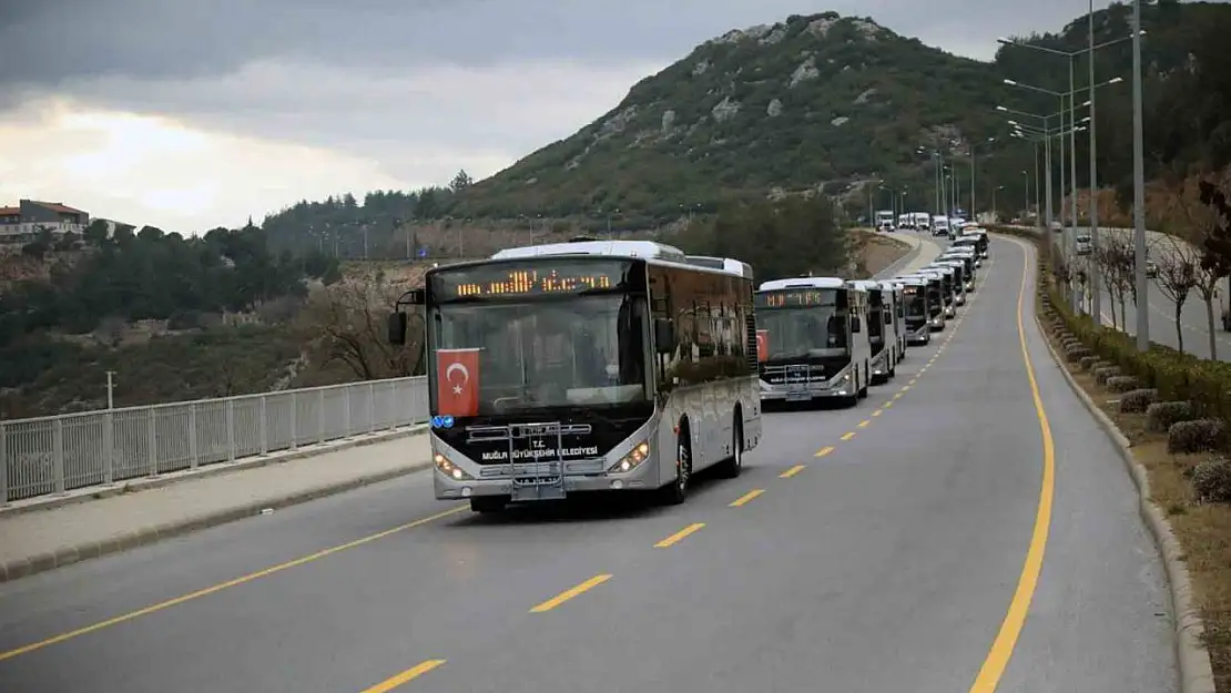 Muğla Büyükşehir Belediyesi filosuna 35 yeni otobüs dahil etti