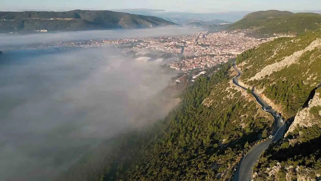 Muğla'da sis bulutu görsel şölen sundu