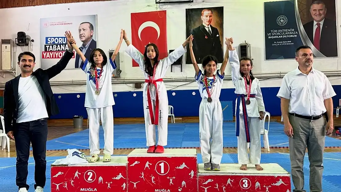 Muğlalı şampiyon minik taekwondocular Sivas yolcusu