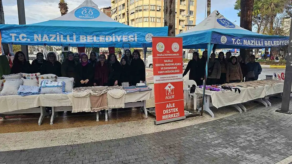 Nazilli'de kursiyerlerin sergisi büyük ilgi gördü