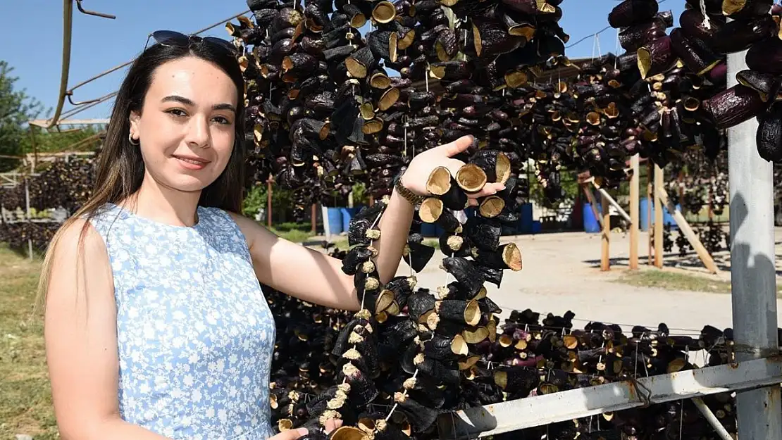 Nazilli'den dünyaya doğal lezzet: Kurutulmuş patlıcan