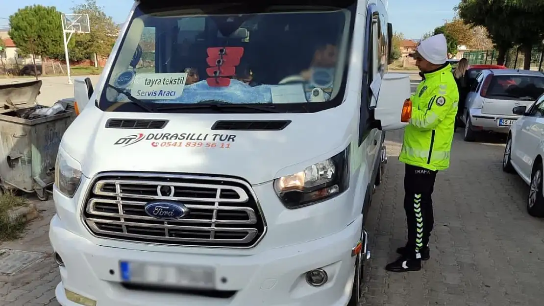 Öğrenci servislerinin denetimim devam ediyor