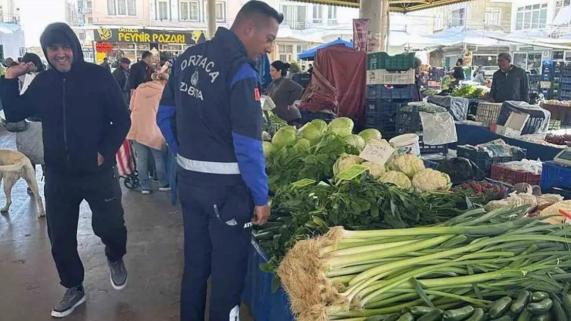 Ortaca pazarında etiket denetimleri sürüyor