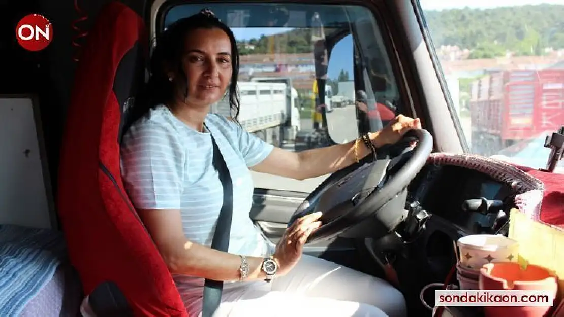 (Özel) Çan'ın ilk kadın tır şoförü