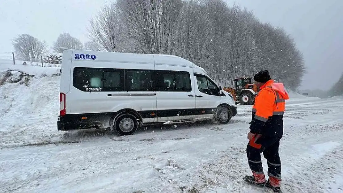 (ÖZEL) Domaniç Dağları'nda kar kalınlığı yarım metreyi geçti