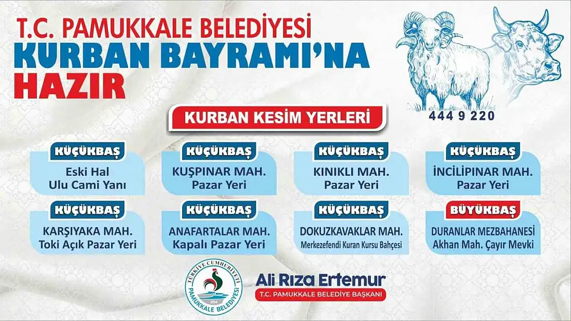 Pamukkale Belediyesi Kurban Bayramına hazır